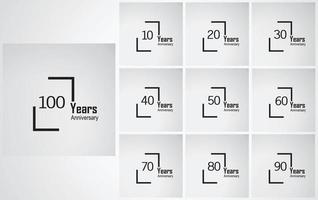 Year Anniversary Vector Template Design Illustration box