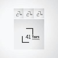 Year Anniversary Vector Template Design Illustration box