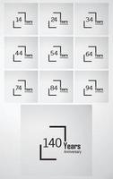 Year Anniversary Vector Template Design Illustration box