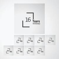 Year Anniversary Vector Template Design Illustration box