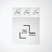 Year Anniversary Vector Template Design Illustration box