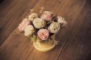 Flowers on a table photo