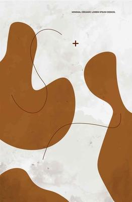 Minimalist fluid curve lines shapes abstract background