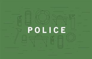 Medical emergency police banner vector