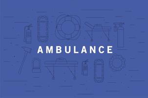 Ambulance medical emergency banner vector