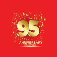 95 Year Anniversary Vector Template Design Illustration