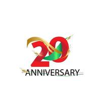 20 Year Anniversary Vector Template Design Illustration