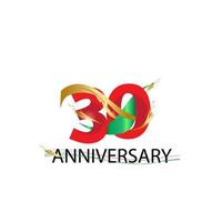 30 Year Anniversary Vector Template Design Illustration