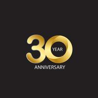 30 Year Anniversary Vector Template Design Illustration