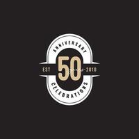 50 Years Anniversary Celebration Number Text Vector Template Design Illustration