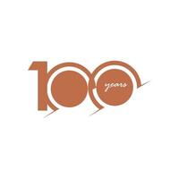 100 Years Anniversary Celebration Number Vector Template Design Illustration