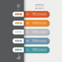 Timeline infographic with step or option. vector