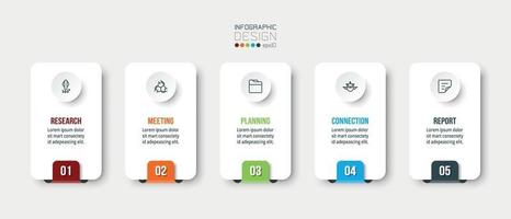 Business or marketing infographic with step or option template. vector