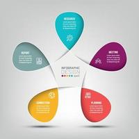 Plantilla de infografía de diagrama de negocios o marketing. vector