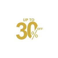 Discount Label up to 30 off Vector Template Design Illustration