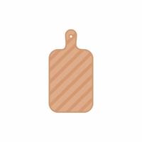 Cutting board for the kitchen. Cooking process, recipe, meal prep concepts. Isolated icon of kitchen tool on white background. Flat design modern vector illustration