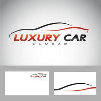 abstract car design concept automotive business card and logo design template. vector