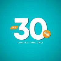 Discount up to 30 Limited Time Only Vector Template Design Illustration