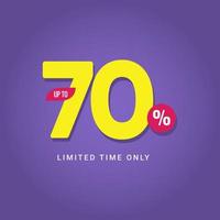 Discount up to 70 Limited Time Only Vector Template Design Illustration