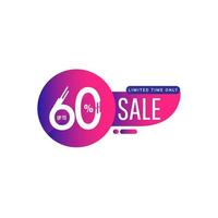 Sale Special Offer up to 60 Limited Time Only Vector Template Design Illustration