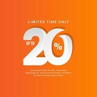 Discount up to 20 Limited Time Only Vector Template Design Illustration