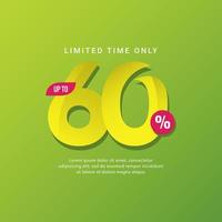 Discount up to 60 Limited Time Only Vector Template Design Illustration