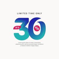 Discount up to 30 Limited Time Only Vector Template Design Illustration