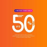 Discount up to 50 Limited Time Only Vector Template Design Illustration