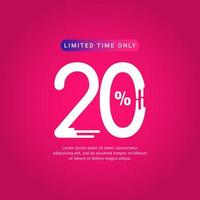 Discount up to 20 Limited Time Only Vector Template Design Illustration