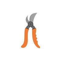 Cartoon gardening scissors or secateurs isolated on white background. Farmer tools. Cartoon info graphic elements of agriculture work equipment and plants cultivation hobby activity objects. vector