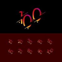 100 Years Anniversary Celebration Elegant Number Vector Template Design Illustration