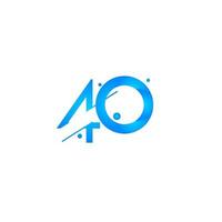 40 Anniversary Celebration Gradient Blue Number Vector Template Design Illustration