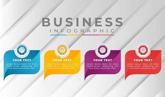 infographic business template with gradient colors vector