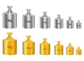 Calibration weight vector design illustration isolated on white background