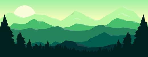 Mountain beautiful landscape background vector design illustration