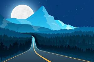 Moon nature landscape background vector design illustration