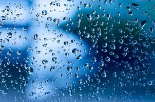 Waterdrops on a window photo