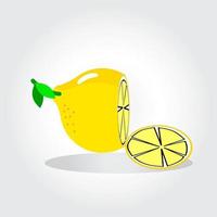 Fresh lemon fruits, collection of vector illustrations