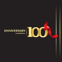 100 Year Anniversary Vector Template Design Illustration