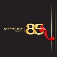 85 Year Anniversary Vector Template Design Illustration