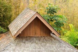 Wooden rooftop during the day photo