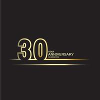 30 Year Anniversary Vector Template Design Illustration