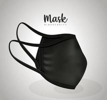 Medical black mask vector design