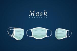 Medical blue masks vector design