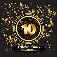 10 year anniversary logo template vector