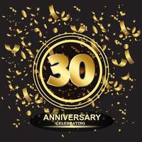 30 year anniversary logo template vector