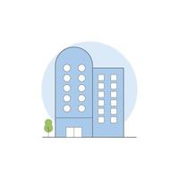 Flat design building city vector illustration