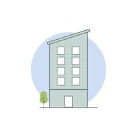 Flat design building city vector illustration