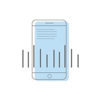 iconos de vector de análisis de datos móviles