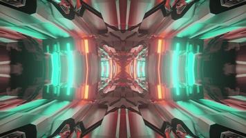Ilustración 3D de túnel abstracto simétrico foto